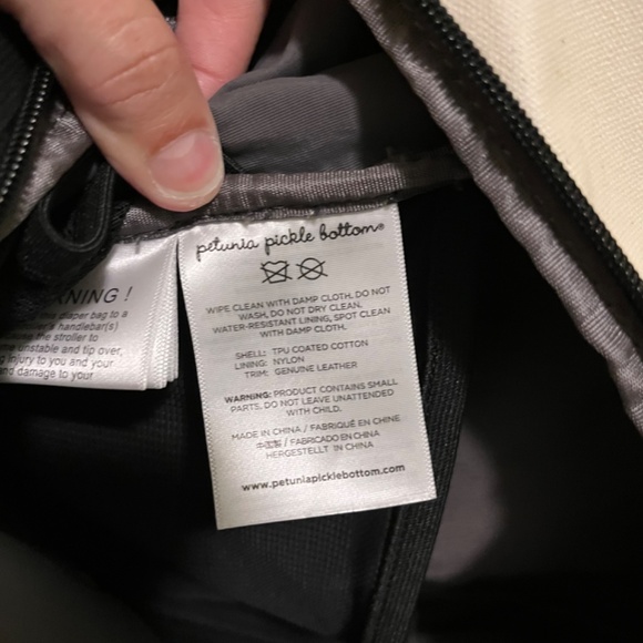 Petunia Pickle Bottom Black and Cream Baby Bag - Picture 9 of 13